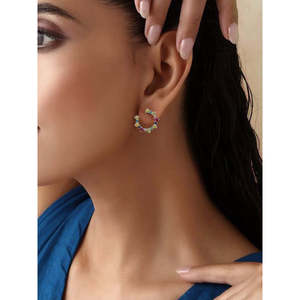 ต่างหูแฟชั่นพระจันทร์เสี้ยวสีสันสดใสของผู้หญิง - Product Image 5