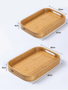 Smoothly Polished Bamboo <b>Tray</b> for Kitchen Corner Fruit Decorative Storage <b>Baskets</b> Flexible for Picnic Outdoor Wedding Restaurant - Product Image 5