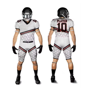 Uniforme de fútbol americano Jersey Cómodo diseño de sublimación personalizado con mangas cortas Totalmente personalizado Precio razonable - Product Image 4