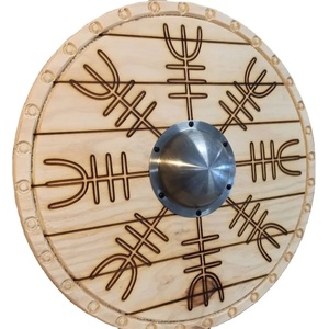 Couteau de camping JEXMOO fait main de 24 pouces en bois et acier à haute teneur en carbone avec design bouclier viking, support OEM/ODM personnalisé - Product Image 2