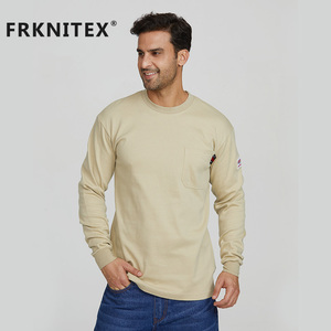 Fourniture d'usine OEM vente en gros NFPA 2112 100% coton <span class=keywords><strong>FR</strong></span> tricot à manches longues chemise de travail classée au feu - Product Image 6