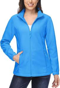 Women's Zip-Up Fleece <b>Jacket</b> From Latest Collection <b>Lightweight</b> Warm and Soft with Pockets for Winter 2024 - Product Image 3