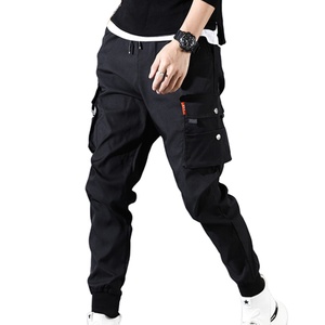 Pantalón Cargo Personalizado de Algodón Ecológico de Peso Medio, Lavado Oscuro, Estilo Formal, con Frente Plano para Hombre - Product Image 1