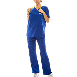Traje de enfermería Unisex de alta calidad, uniforme de hospital OEM de algodón personalizado, conjunto de médico de último diseño - Product Image 1