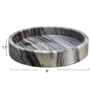 Plateau en marbre hautement durable et écologique, plateau de service sûr, plateau poli pour ustensiles de cuisine, plateau pour fruits, salades, collations - Product Image 5