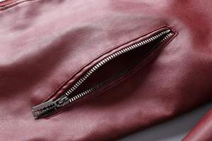 แจ็กเก็ตหนังแท้สำหรับผู้ชายแจ็กเก็ตหนังแท้มีซิปดีไซน์ใหม่ - Product Image 5