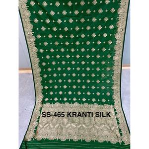 Approvisionnement en gros de sari Kesariya, vêtements ethniques indiens traditionnels, tissu riche, séchage rapide, look élégant pour femmes, vêtements de soirée - Product Image 1