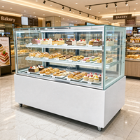 Vitrine réfrigérée commerciale 3 niveaux de style nouveau pour pains et pâtisseries avec contrôle numérique de la température
