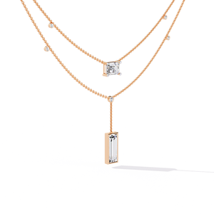 Venta al por mayor popular 18K 14K 10K oro diamante capa cadena colgante collares para mujeres - Product Image 2