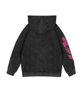 Sudadera con capucha personalizada con estampado gráfico de nuevo estilo, lavado ácido, de algodón de primera calidad, diseño moderno, para venta al por mayor. - Product Image 2