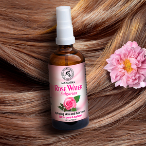 Aromatika Eau <span class=keywords><strong>de</strong></span> <span class=keywords><strong>Rose</strong></span> Bulgare en Spray 100ml Hydratant pour la Peau et les Cheveux Tonique Pur Naturel Brume Faciale pour Tous Types <span class=keywords><strong>de</strong></span> Peau - Product Image 2