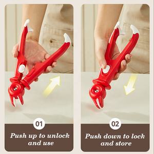 Klip pengukus Bakeware dapur, tahan suhu tinggi dua-dalam-satu antiselip anti-pengaturan skala, klip sendok kursi panci - Product Image 5