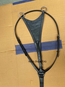 Equine Premium cuir anglais selle cheval plastron cuir bavoir course Martingale cheval équipement cheval bride - Product Image 5
