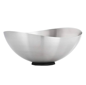 Nouveauté bols de service ronds en acier inoxydable revêtus d'argent élégants de luxe pour la maison et le restaurant emballés en carton - Product Image 4