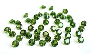 โครเมี่ยมไดออพไซด์แบบไดออพไซด์กลม3มม. แบบเหลี่ยมเพชรพลอย - Product Image 2
