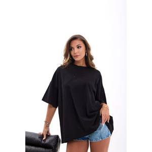 T-shirt grande taille 7169 en tissu jersey, couleur Siyah - Product Image 4