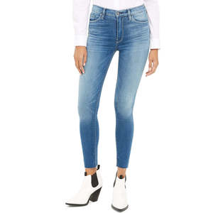 Jeans Hudson da Donna Barbara a Vita Alta Skinny in Denim Traspirante Stile Casual Utility High Street con Elastico in Vita Blu XL - Product Image 1