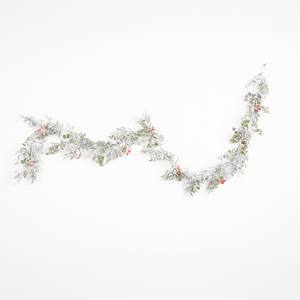 Guirnalda Navideña 'Nieve con Bayas Rojas' de 180 cm, Guirnaldas y Coronas Tradicionales de Pared Sintéticas para Decoraciones Festivas - Product Image 1