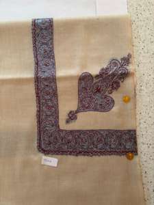 Premium Pashmina Turma chal bordado a mano estilo árabe Pañuelo cuadrado para hombres calidad similar Shahtoosh para invierno - Product Image 6