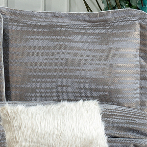 Ensemble de couvre-lit Guzide ALINA 4 pièces, 100% chenille rayée, moderne, lavable, taille King, pour usage domestique, fabriqué en Turquie - Product Image 3