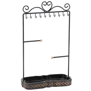 Round Metal Design Jewelry Stand for Hanging Jewelry Latest Jewelry <b>Holder</b> and <b>Earring</b> Display Stand for Home Store & Exhibition - Product Image 6
