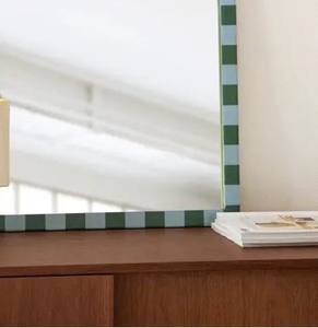 Miroir mural contemporain incrusté de résine Pièce décorative artisanale de qualité supérieure - Product Image 5