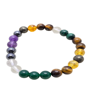 Wholesale AAA-Grade Engraved mix stone <b>Bracelet</b> Natural Gemstone Crafts <b>Healing</b> Pattern Starch - Product Image 1