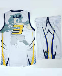 Maillot de basket-ball de sublimation en gros de haute qualité Logo d'équipe personnalisé numéro uniforme élégant gilet Design imprimé Techniques - Product Image 1