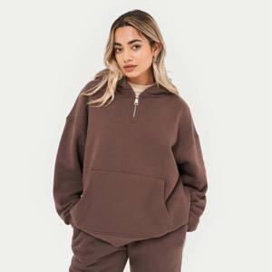Sweat à Capuche Surdimensionné en Polaire Solide pour Femmes Poches Kangourou Décontracté en Polaire de Coton Rose Pull Élégant OEM Hoodies pour Femmes - Product Image 3