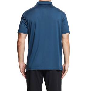 Polo d'affaires décontracté pour hommes noir uni chemises vierges à manches courtes impression personnalisée broderie logo sport golf t-shirt - Product Image 4