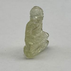 Buda de cristal del desierto libio Natural tallado raro LDG calavera tallada a mano calavera bellamente tallada calavera - Product Image 2