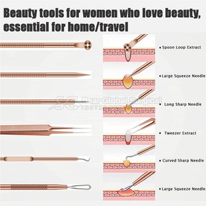 Kit Premium Completo para Eliminar Puntos Negros con Herramientas de Acero Inoxidable y Estuche de Almacenamiento Ligero para la Rutina de Cuidado Facial - Product Image 4