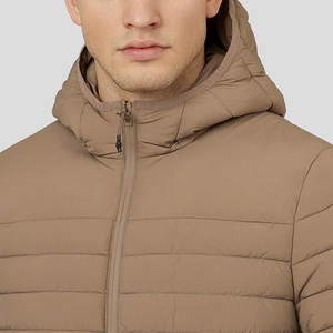 Chaquetas acolchadas de nailon para hombre de High Street de Pakistán, cuello levantado, cierre de cremallera, decoración de botones, precios de invierno a prueba de viento - Product Image 3