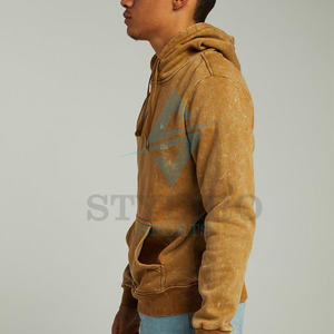 High Quality Custom Streetwear Winter Mens Acid Wash Vintage Oversized Heavyweight Cotton Fleece Eco-Friendly Hoodies - Product Image 3