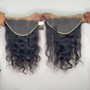 Fermeture en dentelle frontale naturelle 13x6 13x4 avec faisceaux de cheveux, fournisseurs de haute qualité de cheveux humains vierges de temple indien - Product Image 2