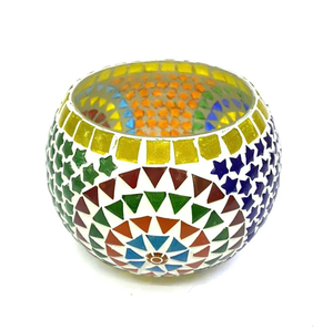 เชิงเทียนทีไลท์กระเบื้องโมเสคแบบโรแมนติก,เชิงเทียนสำหรับเทียนทีไลท์แฮนด์เมดแตกสำหรับตกแต่งงานแต่งงาน - Product Image 6