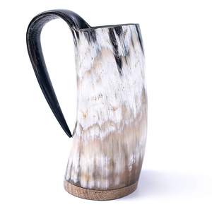 Mug à eau artisanal en corne de buffle pour une vie éco-responsable, corne de buffle polie de style viking, à thème animalier - Product Image 2