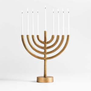 Menorá Contemporánea de Aluminio que Combina el Simbolismo Tradicional con una Estética Moderna para la Decoración del Hogar en Hanukkah y Navidad - Product Image 2