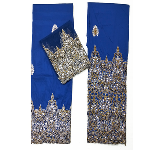 Nueva llegada nigeriano George Wrapper vestido 2,5 yardas blusa de red de seda de moda 2 yardas para ocasiones Top ropa africana - Product Image 1