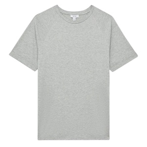 Venta al por mayor de camisetas de algodón peinado gris jaspeado para los hombres de peso pesado camiseta lisa con bordado de impresión personalizada 100% algodón - Product Image 1