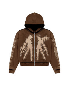 Col roulé fermeture éclair jusqu'à sweats à capuche courts pour femme coton pull à manches longues hiver sweats à capuche couleur unie séchage rapide mode décontractée - Product Image 6