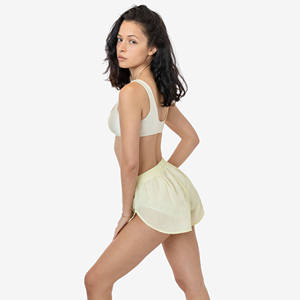 Pantalones cortos para mujer 2025, pantalones cortos atléticos transpirables para entrenamiento de gimnasio para mujer, diseño de sublimación de moda con decoración de cinturón para correr - Product Image 5