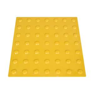 Loseta Táctil de Goma de 40 x 40 cm con Superficie Táctil de Latón, Tipo de Advertencia para Exteriores, para Pisos e Indicadores - Product Image 1