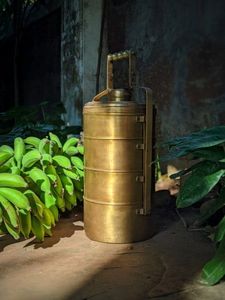 Cao cấp Brass tiffin container được thiết kế cho sinh thái có ý thức cá nhân những người thích tự nhiên khỏe mạnh lưu trữ lựa chọn thay thế luôn luôn - Product Image 3