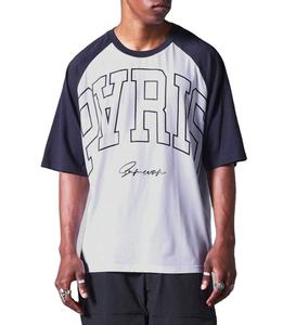 Qelonto Vintage Men's <b>T</b>-<b>Shirt</b> 100% Cotton 240 Gsm Oversized Heavy <b>Raglan</b> Sleeves Knitted Fabric Custom OEM Eco-Friendly Unisex - Product Image 1