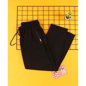 Pantalon décontracté pour homme M&O, séchage rapide, noir, grande taille, taille mi-haute, cordon élastique, respirant, léger, en molleton, S-3XL - Product Image 5