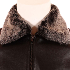 Nouvel arrivage de veste en cuir de fourrure de haute qualité pour hommes vente en gros de veste en cuir nouveau design pour hommes meilleures ventes - Product Image 5