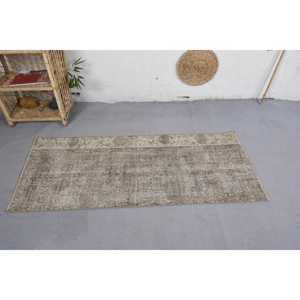 Tapis Patchwork Vintage Style Classique de 2.3X5.5 pieds en Laine Motif Rectangle Beige pour Salon Chambre à coucher Latex Polyester - Product Image 3