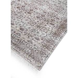 พรมขนสัตว์ถักมือสีเบจ-น้ำตาลลายเหรียญแบบอัฟกัน สำหรับตกแต่งห้องนั่งเล่นในบ้าน -EA-3062 (CS-01) - Product Image 2