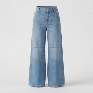 OEM High Quality <b>Women's</b> Wide Leg Denim Pants Casual Fashionable Custom Design Breathable Sexy Style Bulk Orders Streetwear - Product Image 1